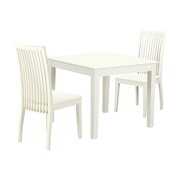 Rent to own East West Furniture Oxford 3 Piece Dining Table Set with 2 Wood Seat Dining Chairs