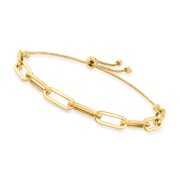 Rent to own Canaria 10kt Yellow Gold Paper Clip Link Bolo Bracelet