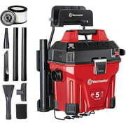 Rent to own Vacmaster Wet/Dry Wall-Mount Vacuum 5 Gallon 5 Peak HP with Remote Control Operation, 11' x 1-7/8" Standard Hose, VWMB508 1101
