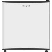 Rent to own Honeywell Compact Refrigerator 1.6 Cu Ft Mini Fridge with Freezer, Single Door, Low noise, for Bedroom, Office, Dorm with Adjustable Temperature Settings, Stainless Steel