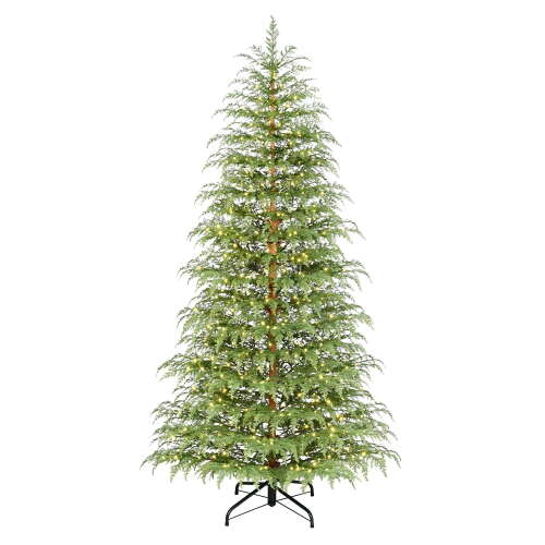 Rent to own My Texas House 7.5' Pre-Lit Cypress Green Artificial Christmas Tree with 500 Warm White Twinkle LED Lights and Stand