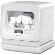 Rent to own Moosoo Countertop Dishwasher, Mini Portable Dishwasher, Dishwasher with Water Tank - MX20, White