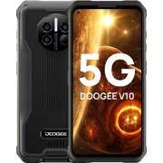 Rent to own Rugged Smartphone, DOOGEE V10 Cell Phones Unlocked 5G, 6.39 ”HD, 8500 mAh, 48MP + 16MP Camera, 8GB + 128GB, Android 11.0, IP68 / IP69K Shockproof / Waterproof / NFC - Black