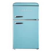 Rent to own Galanz GLR31TBEER 3.1 Cu.ft Dual Door Retro Refrigerator True Freezer, Blue