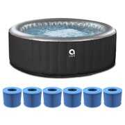 Rent to own JLeisure Avenli 49" Inflatable Round Spa & 6 Filter Cartridges for ECO Pump