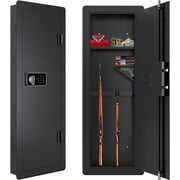 Rent to own Hidden Gun Safe In Wall Long Gun Safe, 45"H Wall Safe Gun Cabinet Safe in Wall, Rifle Gun Safe for Home Office Rifle and Pistols, Quick Access Security Cabinet Gun Storage Cabinet with Removable Shelf