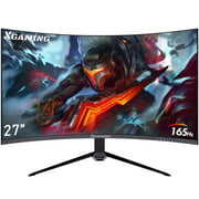 Rent to own Xgaming 27-inch Curved Gaming Monitor, Ultra Wide 16:9 PC Monitor with 165Hz Refresh Rate, QHD 2560 x 1440 Display, DisplayPort, HDMI and Speakers, Metal Black