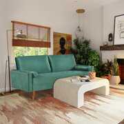 Rent to own NAIMP 3-Seater Velvet Sofa Couch Mid Century Modern Couch 70 inch Sofa for Bedroom Living Room