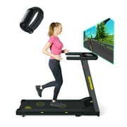 Rent to own YDZJY 300 lb Capacity Foldable Treadmill - 3.0HP Portable Folding Treadmills for Home&Office, Exercise Treadmill with Heart Rate Monitoring Bluetooth Band & Online Events(Black)