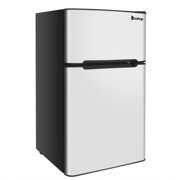 Rent to own Mini Fridge, Low Noise Dorm Refrigerator with freezer, 2 Door Beverage Refrigerator with Capacity of 90L/3.2CU.FT for Kitchens, Small Apartments, Mini Bars, Offices, Tiny Homes, Cabins and RVs, Q1005