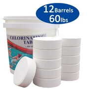 Rent to own Zanzio 3 inch Chlorine Tablets for Swimming Pool Spa & Hot Tub Maintanence Cleaning, 60 lbs