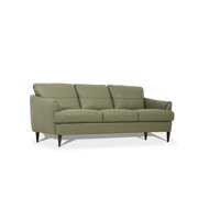 Rent to own Bowery Hill Modern Leather Sofa with Sloped Arms in Moss Green