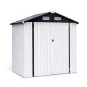 Rent to own LAUSAINT HOME Outdoor Storage Shed, 6x4 ft Metal Sheds & Outdoor Storage Garden Tool Bike Shed with Lockable Door, Waterproof Design for Backyard, Patio, Lawn