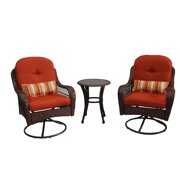 Rent to own Better Homes & Gardens Azalea Ridge Outdoor Wicker 3 Piece Bistro Set, Orange