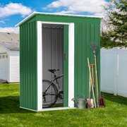 Rent to own Arlopu 5 x 3 ft Outdoor Metal Storage Shed with Single Lockable Door for Backyard, Garden