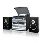 Rent to own 3-Speed Turntable with CD Player, Double Cassette Player, Bluetooth, FM Radio & USB/SD Recording