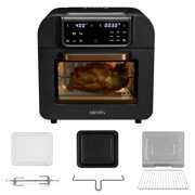 Rent to own OIMIS 16 Quart Digital  Air Fryer, 9 in 1 Air Fryer Toaster Oven with Rotisserie, Convection Oven Countertop with 8 Accessories and 52 recipes included, 1500 Watts, Black