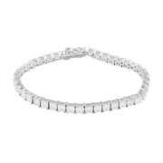 Rent to own Shop LC Moissanite Square 925 Sterling Silver Tennis Bracelet for Women Jewelry Gifts Size 6.5" Ct 10.58