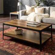 Rent to own 2-Piece Rustic Coffee Table Set - Rustic Oak