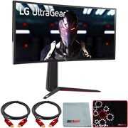 LG 34GN850-B UltraGear 34 inch QHD 3440x1440 21:9 Curved Gaming Monitor Bundle with Deco Gear HDMI Cable 2 Pack + Gamer Surface Mousepad + Screen Cloth