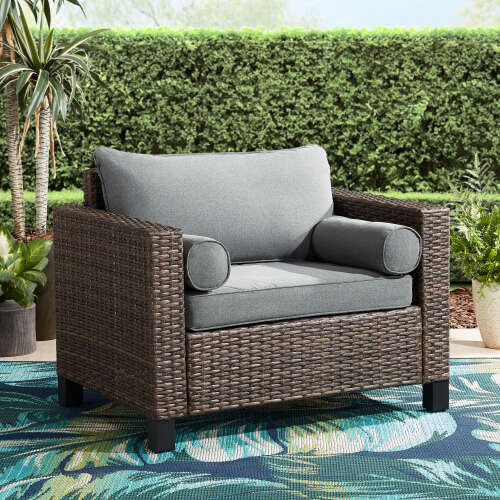 Rent to own Better Homes & Gardens Brookbury Cuddle Chair- Gray