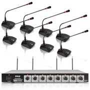 Rent to own Pyle PDWM8300 VHF 8 Channel Wireless Desktop Microphone Receiver System Package