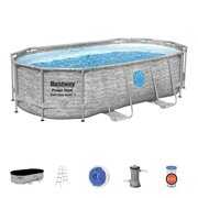 Rent to own Bestway Power Steel Swim Vista 14' x 8' x 40" Above Ground Swimming Pool Set