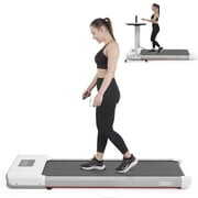 Rent to own YDZJY 300lb Walking Pad,40*16 Walking Area 2.5HP Under Desk Treadmill,2 in 1 Treadmill for Home/Office with Remote Control, Walking Treadmill, Portable Treadmill in LED Display(White)