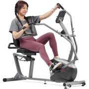 Rent to own Sunny Health & Fitness Compact Performance Recumbent Bike with Dual Motion Arm Exercisers, Quick Adjust Seat & Exclusive SunnyFit App Enhanced Bluetooth Connectivity - SF-RB420032