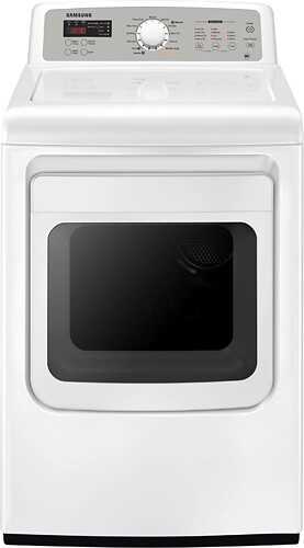 Rent to own Samsung - 7.4 Cu. Ft. 11-Cycle Steam Electric Dryer - White