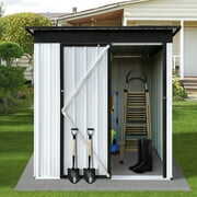 Rent to own Outdoor Storage Shed, SESSLIFE 5ft x 3ft Galvanized Metal Storage Shed with Lockable Door for Garden Backyard Patio Lawn, Weather Resistant and Waterproof