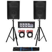 Rent to own (2) JBL Pro JRX212 12" 2000w PA/DJ Speakers+Powered Mixer w/Bluetooth+Stands