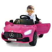 Rent to own Powered Motorized Vehicles 12v Kid Ride On Electric Car Remote Control LED Lights,Suspension Wheels,Rubber EVA Tire,Music Pink-Ansley&HosHo