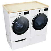 Rent to own Washer Dryer Countertop - Butcher Block with Edge Rails - 30" Depth x 54" Width