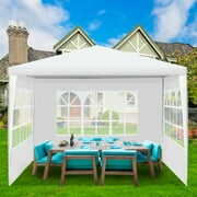 Rent to own Ktaxon Wedding Party Tentwith 3 Sidewalls for Camping BBQ 10x10ft White