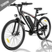 Rent to own Vivi 27.5" 500W Electric Bike for Adults, Electric Mountain Bicycle Electric Commuter Bike with Removable 48V 10.4Ah Battery, Range 55 Miles, 21 Speed Ebike for Adults up to 19mph, LED Display