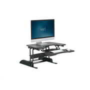 Rent to own VariDesk Pro Plus 30 by Vari - Height Adjustable Standing Desk Converter for Home or Office - 30 Inch Sit Stand Monitor Riser with 11 Height Settings - Fully Assembled - Black