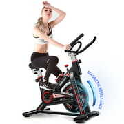 Rent to own SKONYON Exercise Bike Stationary Indoor Cycling Bike Heavy Duty Flywheel Bicycle for Home Cardio Workout