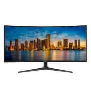 Rent to own onn. 34" Curved Ultrawide WQHD 1440p 100Hz Bezel-less Office Monitor, Includes 6ft HDMI Cable