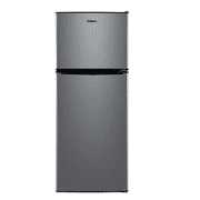 Rent to own 4.6. Cu ft Two Door Mini Refrigerator with Freezer, Stainless Steel