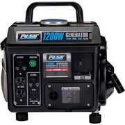 Rent to own Pulsar G1200SG Portable Gas-Powered Generator with Carrying Handle, 1200W, Black/Gray