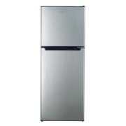 Rent to own 7.2 Cu. Ft. Top-Freezer Refrigerator in platinum with recessed handles in black features and upfront temperature controls make it simple to regulate both the fresh food and freezer sectio
