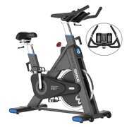 Rent to own Pooboo Exercise Bike Indoor Cycling Bike Commercial Standard Stationary Bikes 44lbs Flywheel 550lbs