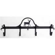 Rent to own Village Wrought Iron CB-3 Wall Mounted Wrought Iron Coat Rack-Hooks - Deer Silhouette