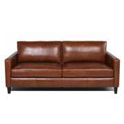 Rent to own Zachery Brown Leather Sofa