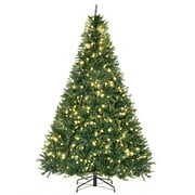 Rent to own HOMCOM 7ft Pre-Lit Full Douglas Fir Artificial Christmas Tree with Realistic Branches, 700 Warm White LED Lights and 2154 Tips