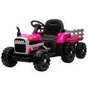 Rent to own ZZZQ 12V kids Electric Tractor Toy Car, Ride on Tractor with Remote Control, Red