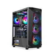 Rent to own IPASON Prebuilt Gaming Desktop PC, Intel i3 12100F 3.3GHz, Radeon RX 6500 XT, 16GB(8*2) DDR4 3200 Memory, 500GB SSD, Wifi, RGB, Win 11 Home