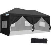 Rent to own Quictent 10'x20' EZ Pop up Canopy Tent Party Tent Outdoor Canopy Event Gazebo,Black
