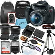 Rent to own Canon EOS Rebel T7 DSLR Camera Bundle with 18-55mm Zoom Lens, SanDisk 64GB Memory Card, Tripod, Backpack and ZeeTech Accessory